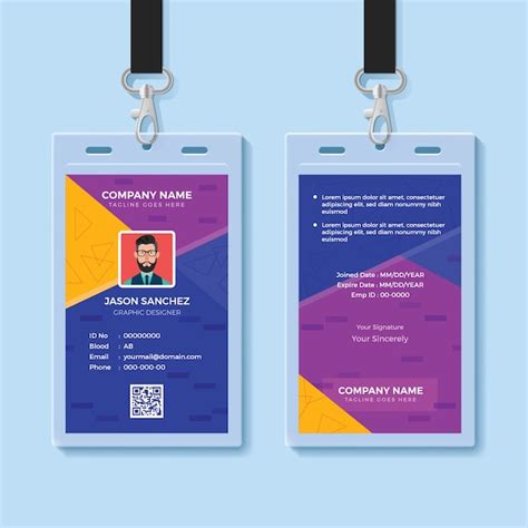 Premium Vector | Modern creative id card design template