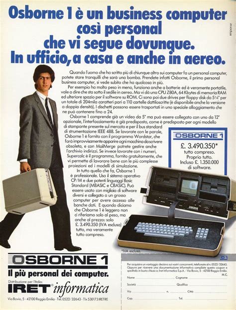 Osborne 1 portable computer advertise 2 | Old computers, Computer history, Technology history