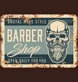 Barbershop haircut and beard shave salon Vector Image