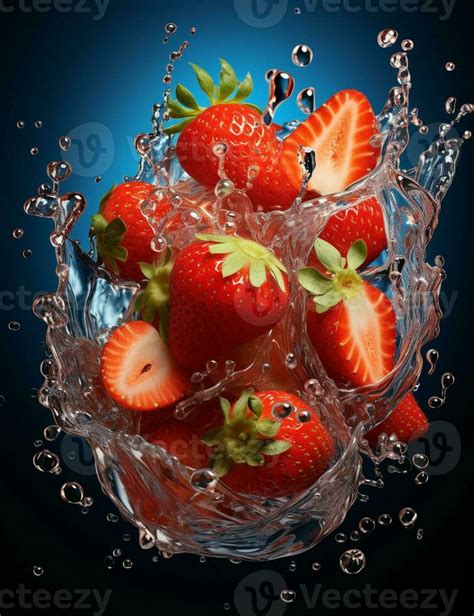 Colorful strawberry splash photo 29638547 Stock Photo at Vecteezy