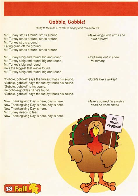 Gobble, Gobble Thanksgiving Song - compliments of Best of The Mailbox ...