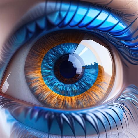 Premium AI Image | Bright Blue Human Eye