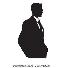 Business Person Silhouette Vector Illustration Stock Vector (Royalty ...