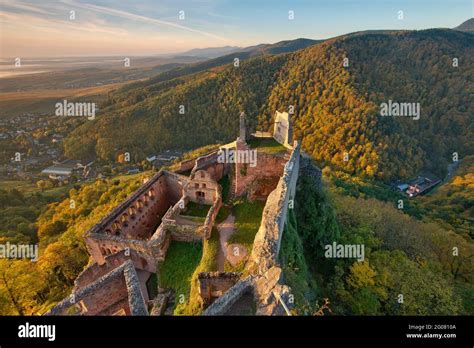 FRANCE, HAUT-RHIN (68), RIBEAUVILLE, ST. ULRICH CASTLE IN AUTUMN Stock Photo - Alamy