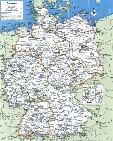 Germany map, Cities in germany, Europe map