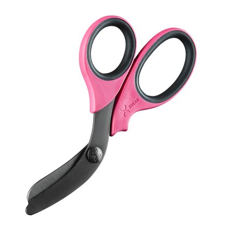 XShear 7.5” Heavy Duty Trauma Shears. Pink & Black Handles, Black Tita