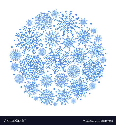 Christmas ball created from blue snowflakes icon Vector Image