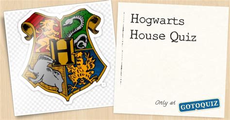 Hogwarts House Quiz