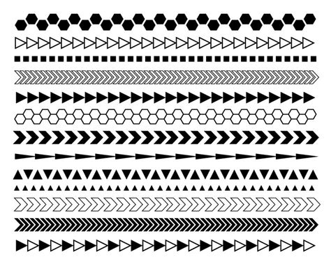 Black And White Geometric Border