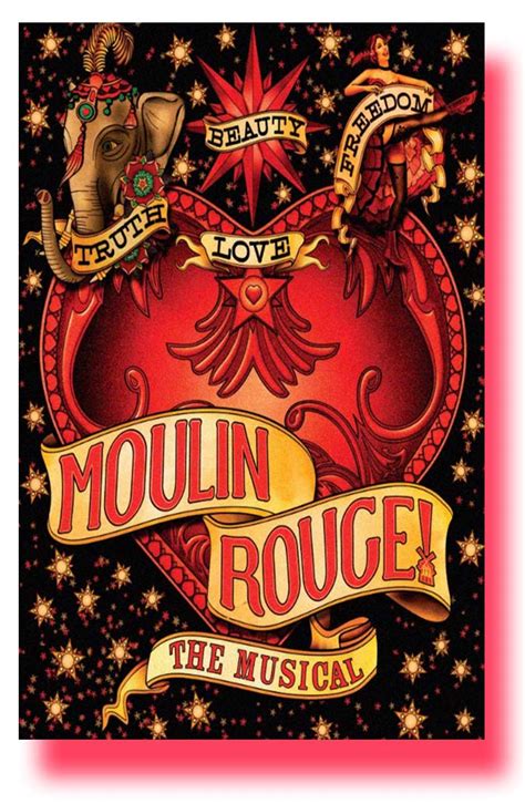 Moulin Rouge Poster Concert Broadway Musical Heart 11 x 17 inches USA ...