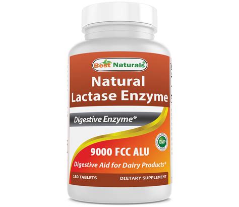 Best Naturals Lactose Intolerance Relief Tablets with Natural Lactase Enzyme, Fast Acting High ...