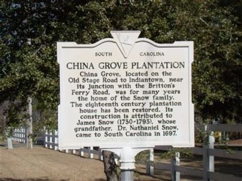 Birthplace of Jeremiah John Snow / China Grove Plantation Historical Marker