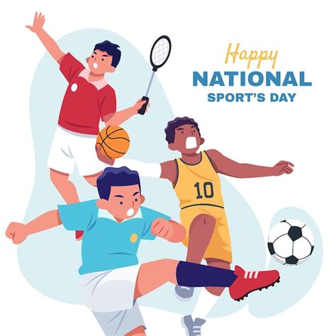 Free Vector | Flat national sports day illustration