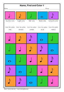 Music Notes & Rests Worksheets by Jooya Teaching Resources | TpT