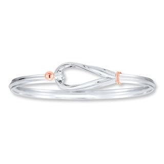 Bangle Bracelet Sterling Silver/14K Gold | Kay