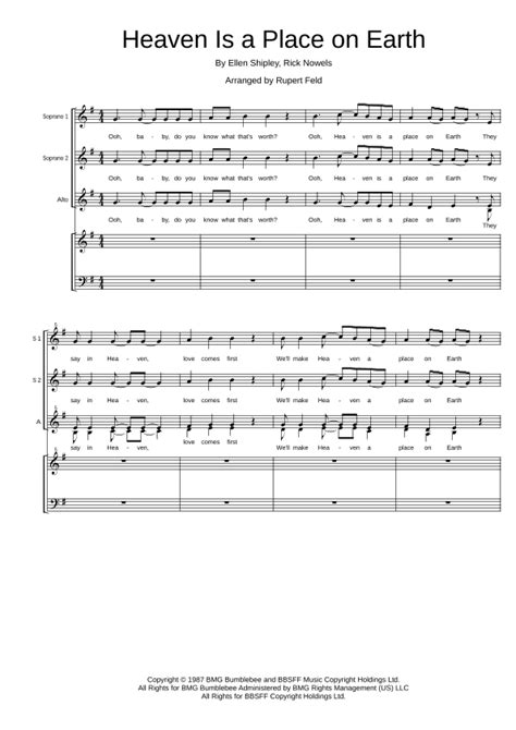 Heaven Is A Place On Earth (arr. Rupert Feld) Sheet Music | Belinda ...