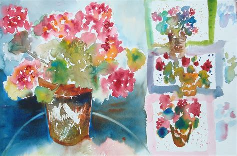 How to Paint Geraniums in Watercolor: 13 Steps (with Pictures)