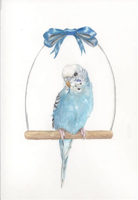 Personalized Budgie Parakeet Painting - Etsy