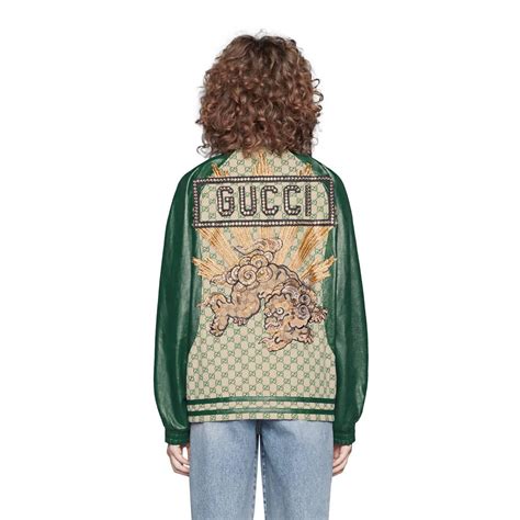 Gucci Canvas -dapper Dan Jacket in Green - Lyst