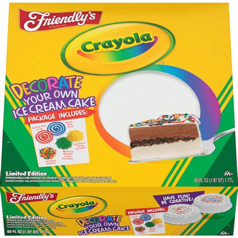 Friendlys Ice Cream Cake, Decorate Your Own, Crayola | Ice Cream Cakes & Pies | Leppinks Food ...