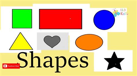 Learn shapes and colors for kids | 123 Kid Tv - YouTube