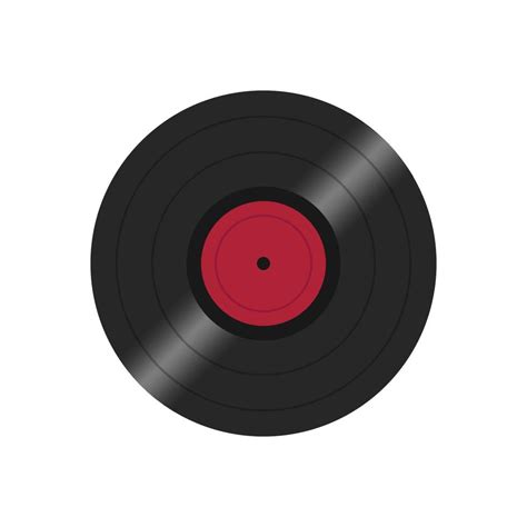 Black DJ vinyl record plate for a music player and white background ...