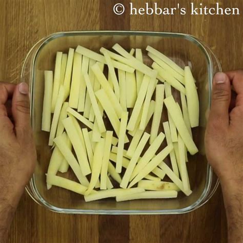 french fries recipe | crispy potato finger chips recipe - hebbar's kitchen