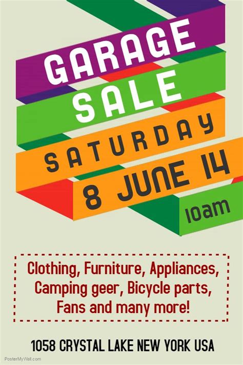 Garage Sale Poster Flyer Template