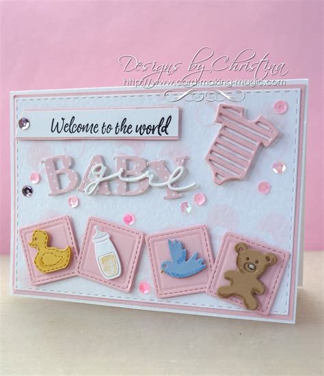 Flowers, Ribbons and Pearls: Baby Occasions - Baby Girl Card