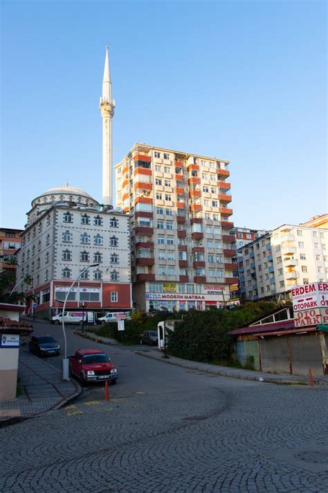 RIZE, TURKEY - November 9, 2021: a View from the City Center of Rize, an Important Turkish City ...