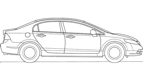 Honda Civic 2008 coloring page - Download, Print or Color Online for Free