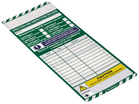 SCF03A ScaffTag | ScaffTag Safety Scaffolding Tag, English Language, 10 per Pack | 668-1141 | RS ...