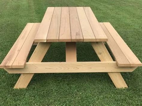 Solid Wood Picnic Table, Size: Six Feet Long at Rs 10000/piece in Hodal | ID: 22469578248