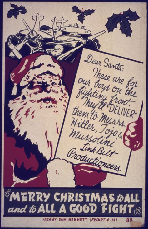 Merry Christmas to all and to all a good fight! WWII Christmas card ...