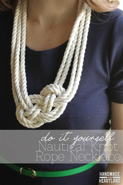 DIY Nautical Rope : DIY Nautical Knot Rope Necklace | Nautical knots, Rope necklace, Knot necklace