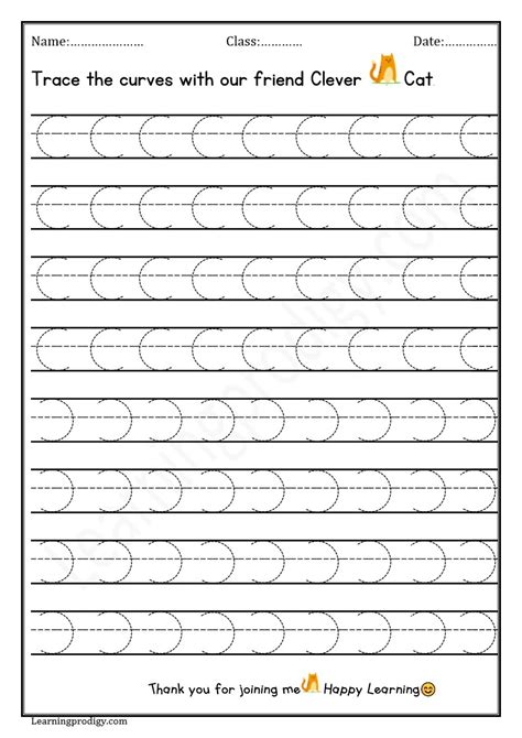 Free Printable Curves Tracing Worksheet for Nursery Kids|Fine Motor ...