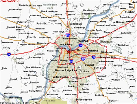 celebrity image gallery: Louisville Kentucky Map