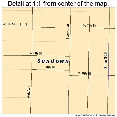 Sundown Texas Street Map 4871060