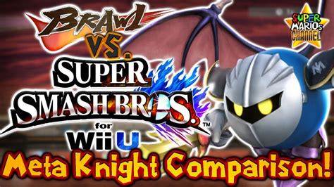 SMC: Brawl vs. Smash Bros. Wii U - Meta Knight Moveset & Model Comparison! - YouTube