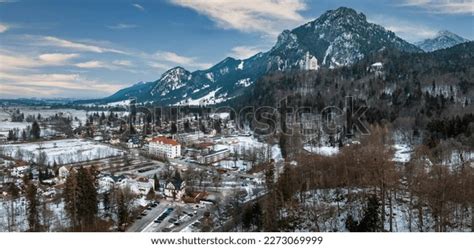 Aerial View Neuschwanstein Castle Schloss Neuschwanstein Stock Photo ...