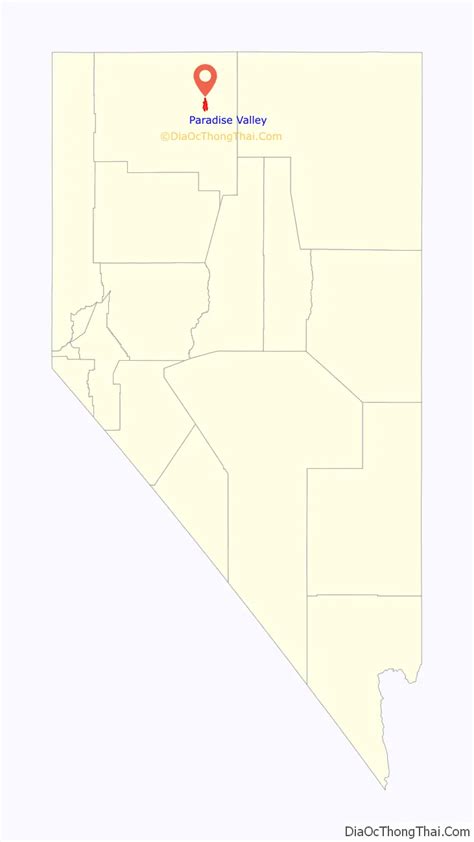 Map of Paradise Valley CDP, Nevada