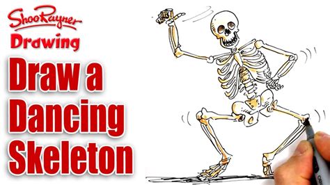 How to draw a dancing skeleton - YouTube