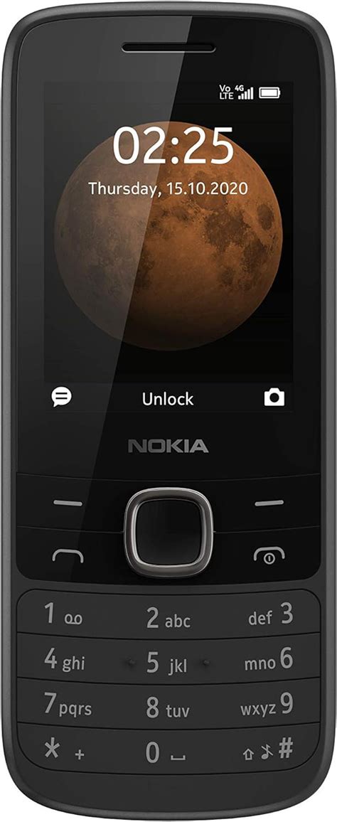 Amazon.com: Nokia 225 Unlocked 4G Cell Phone, Black (AT&T/T-Mobile ...