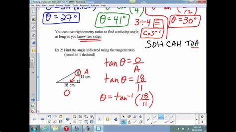 Using SOH CAH TOA to Find Angles - YouTube