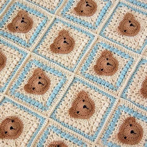 CROCHET PATTERN: Teddy Bear Baby Blanket/step-by-step - Etsy UK