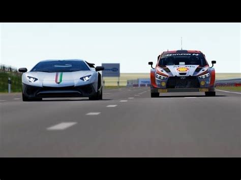 Hyundai i20 N WRC 2022 Tarmac vs Lamborghini Aventador SV at Palanga ...