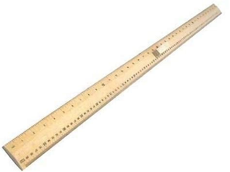 Wooden Rule Meter Yard Stick Ruler Imperial Metric Measurements Mm Cm ...