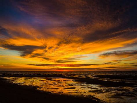 Tropical skies sunset stock image. Image of skies, beach - 46015757