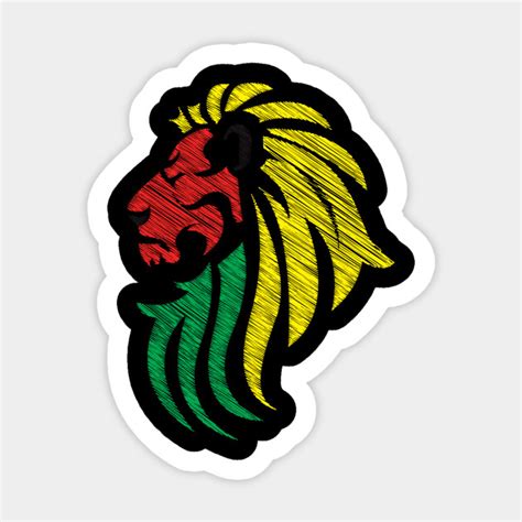 Lion Reggae Colors Cool Flag - Reggae Music DJ! - Reggae - Sticker ...