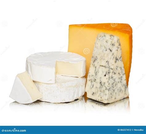 Variety of cheese isolated stock photo. Image of parmesan - 86227412